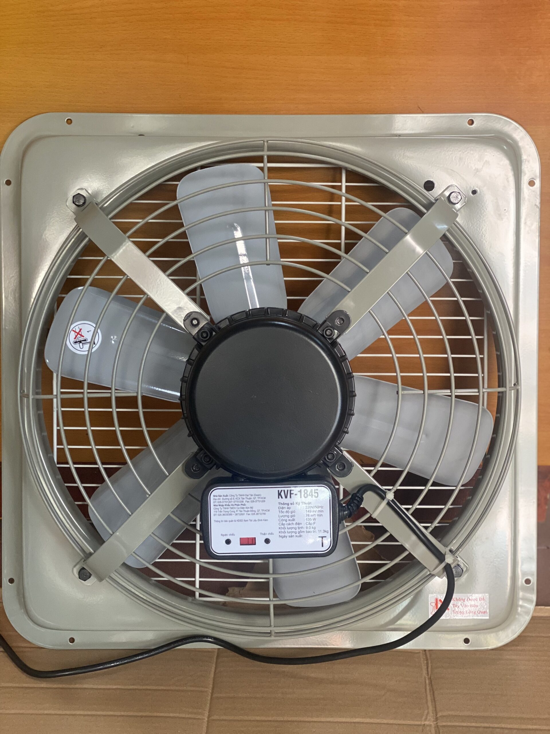 Quạt thông gió công nghiệp Dasin KVF-1845 2 chiều 2 Quạt thông gió công nghiệp Dasin KVF-1845 2 chiều - Ảnh 2