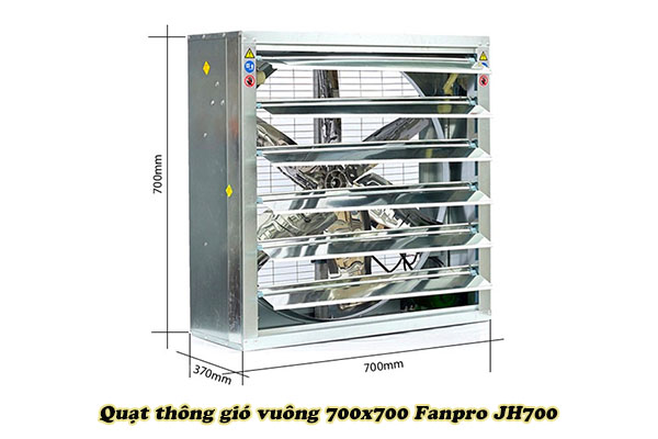 Quạt thông gió vuông 700x700 Fanpro JH700