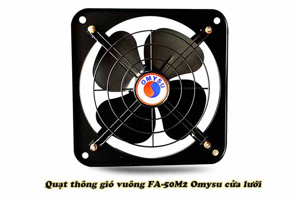 Quạt thông gió vuông FA-50M2 Omysu cửa lưới
