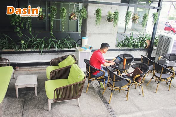 Máy lạnh di động SAC-407ND 2 may lanh dung cho nha hang ngoai troi