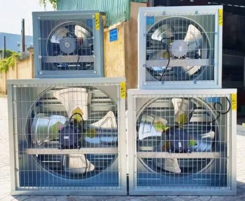 Quạt thông gió vuông cánh inox, chớp inox Omysu BMF-600