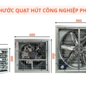 kích thước quạt hút công nghiệp