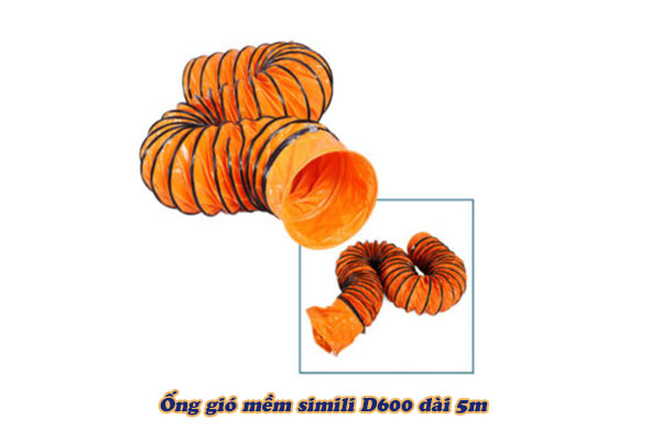 Ống gió mềm simili D600 dài 5m 2 Ống gió mềm simili D600 dài 5m