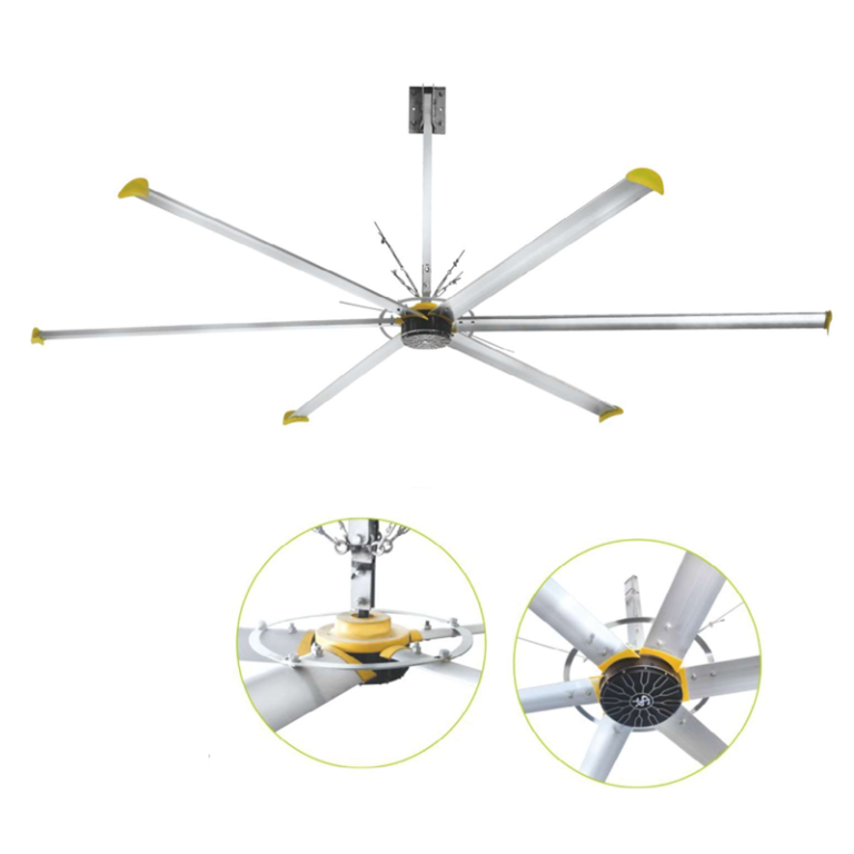 Quạt trần công nghiệp động cơ DC YS-YCWZ4200M-5 sải cánh 4.2m 1 Quạt trần công nghiệp động cơ DC