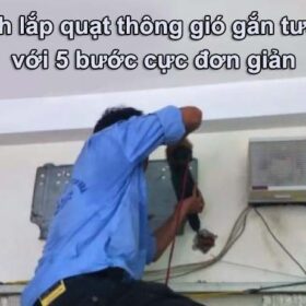 cách lắp quạt thông gió gắn tường