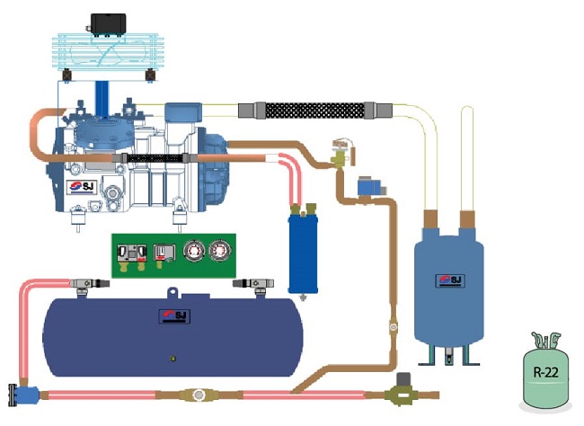 sơ đồ máy lạnh công nghiệp 1
