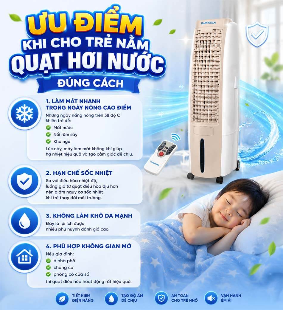 Quạt hơi nước có ảnh hưởng đến trẻ sơ sinh hay không 2